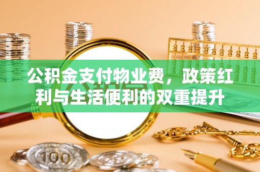 绥滨公积金支付物业费，政策红利与生活便利的双重提升