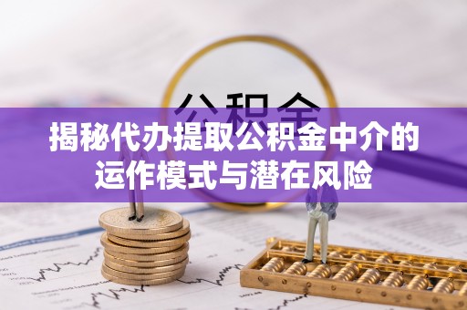 绥滨揭秘代办提取公积金中介的运作模式与潜在风险