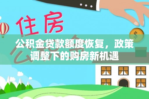 绥滨公积金贷款额度恢复，政策调整下的购房新机遇