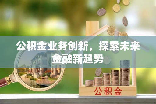 绥滨公积金业务创新，探索未来金融新趋势