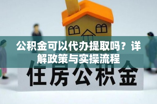 绥滨公积金可以代办提取吗？详解政策与实操流程